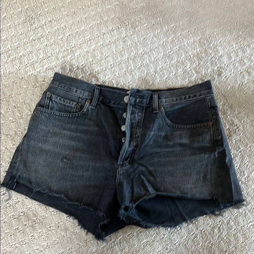 Agolde Black Parker Vintage Cut Off Short - 28